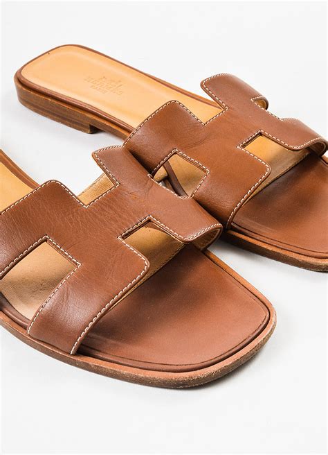 hermes dark brown sandals|authentic hermes sandals.